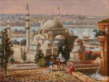 Old Istanbul. Sultanahmet Mosque (Old Kazan In Paintings). Khayrudinov Anvar