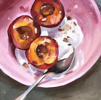 Plums with sour cream. Shkurnikova Elena