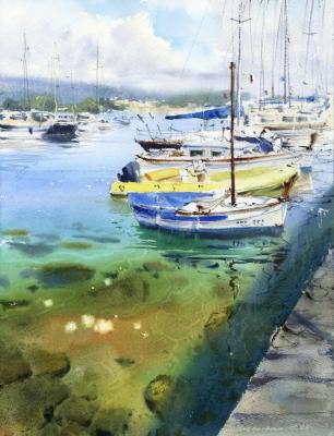 Yachts at anchor #17