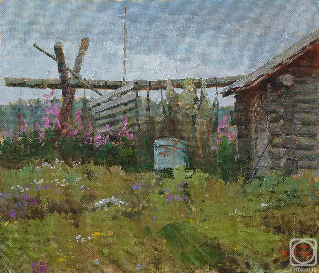 Panov Igor. Fisherman's hut in Kolezhma