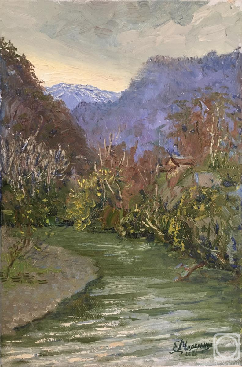 Belyukina Ekaterina. Mountain, river, nature,landscape