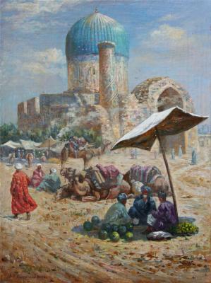 Old Samarkand. Gur-Emir (Market Square). Khayrudinov Anvar