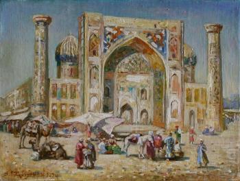 Samarkand. Sher-Dor Madrasah (Ancient Kazan In Paintings). Khayrudinov Anvar