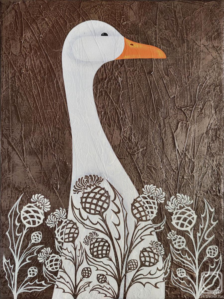 Belasla Yuliya. Goose in thistles