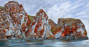 Red rocks "Three brothers". Baikal. Olkhon (Three Rocks). Feierabend-Peredneva Liudmila