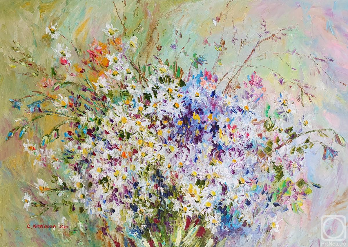 Kruglova Svetlana. Cornflower with chamomile