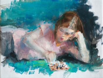 Girl and chess