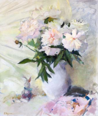White peonies