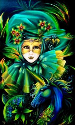 Картина «Маскарад с единорогом»