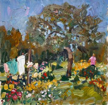 Pear in the summer garden. Zhukova Juliya