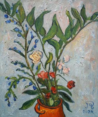 Flowers in a jug (Bouquet In A Jug). Pomelov Fedor