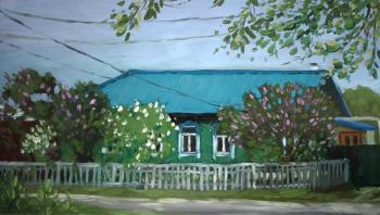 The house overlooks the garden. Fyodorova-Popova Tatyana