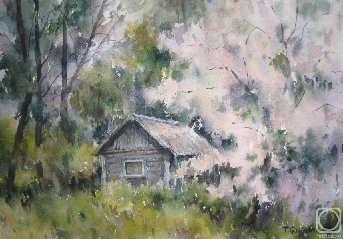 Golovina Tatyana. Bathhouse in spring