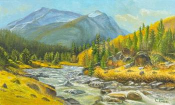 Mountain landscape, autumn is coming soon