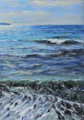 Sea,seascape,dry pastel. Vil Natalya