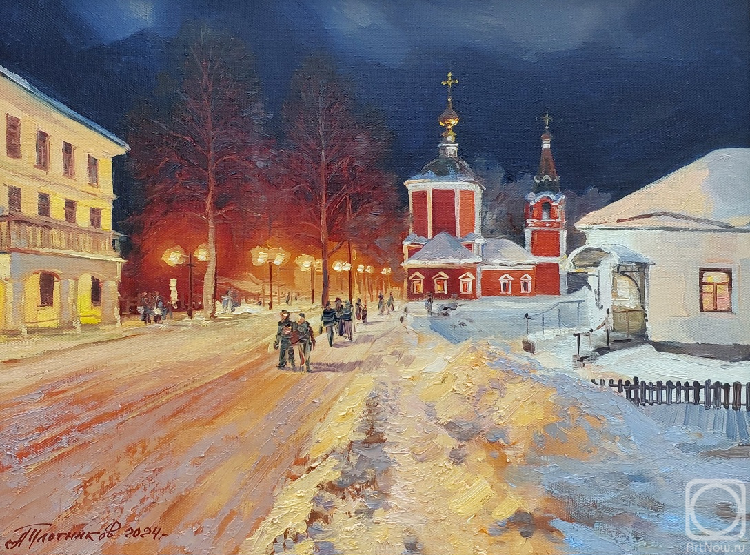 Plotnikov Alexander. Suzdal. Winter night on the Kremlyovka