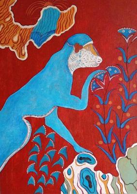 Monkey (based on Minoan painting). Razina Elena