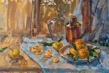 Still life with tangerines (Painting With Tangerines). Nehotyaschaya Diana