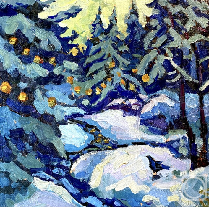 Golub Anna. Winter Landscape with Blue Sky