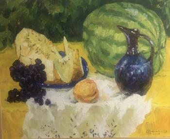 Still life with watermelon and melon. Belyukina Ekaterina