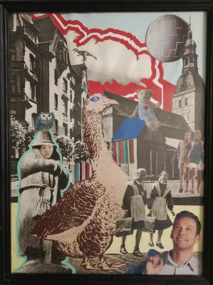 Goose walking in Riga (2020)