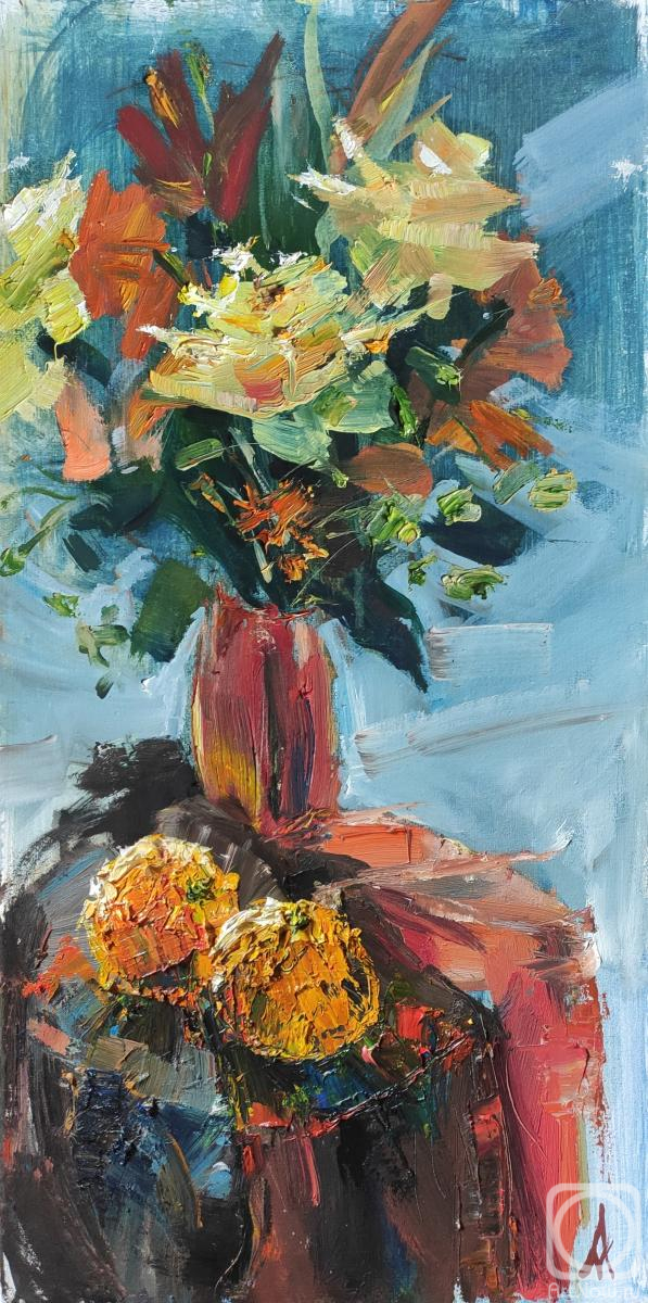 Mihaylenko Alina. Bouquet with yellow roses