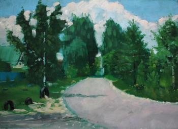 Noon in the Village (Street Sketch). Fyodorova-Popova Tatyana