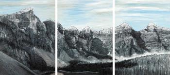 Lake in the Rocky Mountains (triptych). Lorti Dzhoui