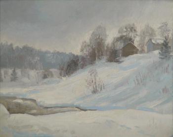 Winter morning. Etude