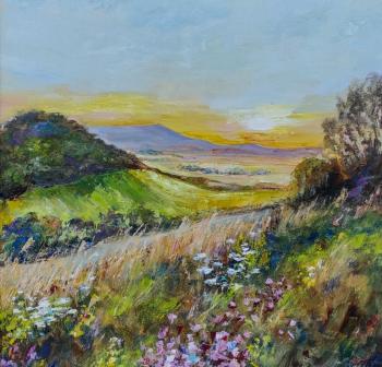 The valley at sunset (Sunset Artwork). Ponomarenko Olga