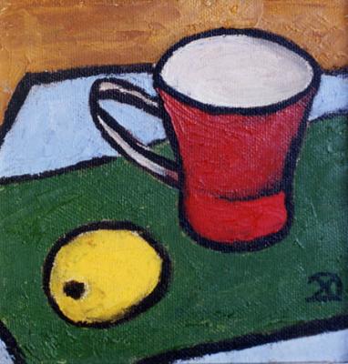 Still Life with a red circle