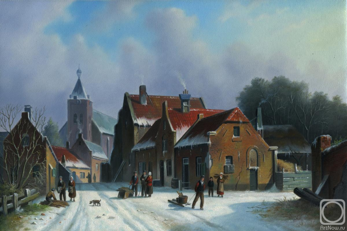 ������� ������ �� ������. ��������� ������. Village in Winter
