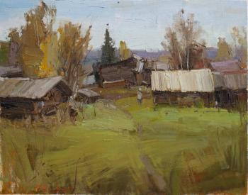 Cloudy sketch in village Yb