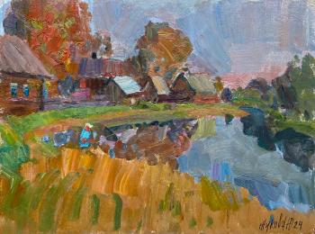 Evening fishing on the Churyega River. Zhukova Juliya