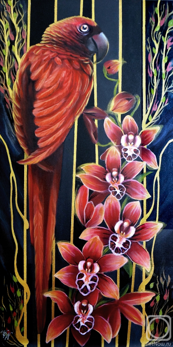 Vinter Vera. Red parrot