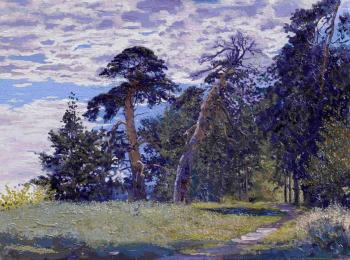 Old pine trees on Gorodetsky val