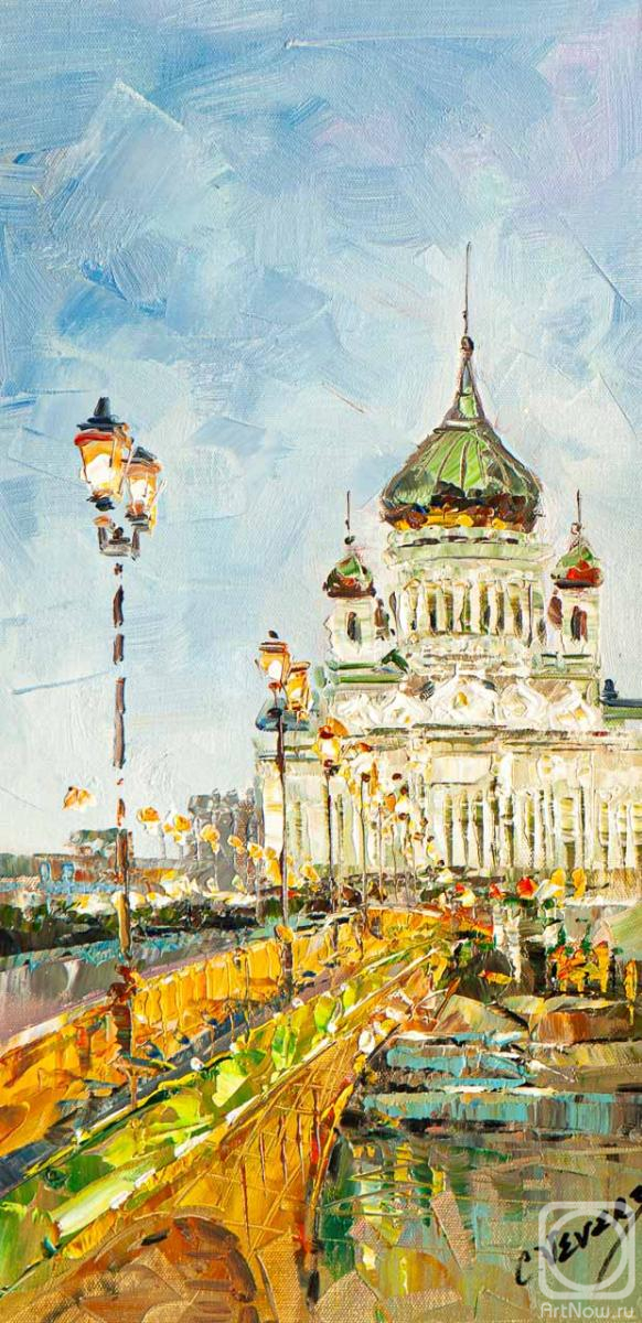 Картина маслом на холсте. Виверс Кристина. Храм Христа спасителя. Москва