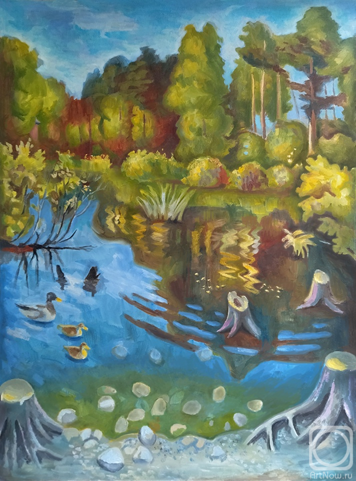 Bashkatov Maksim. Pond with ducks 2