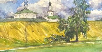 Broken birch tree near the Kremlin rampart. Cheglyakov Andrey