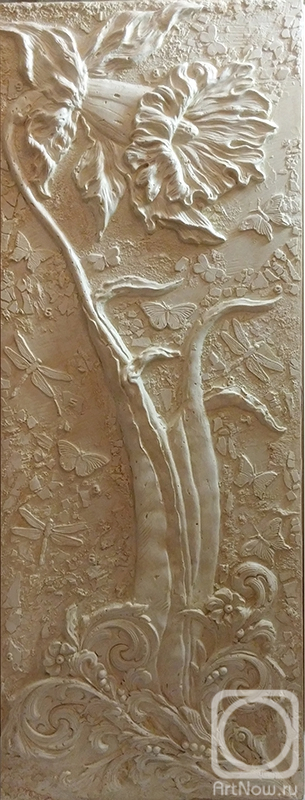 Ahillov Yuriy. Narcissus Flower bas-relief