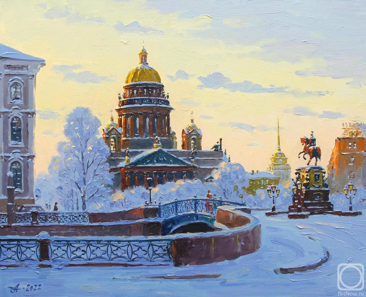 Alexandrovsky Alexander. Blue Bridge in Saint Petersburg