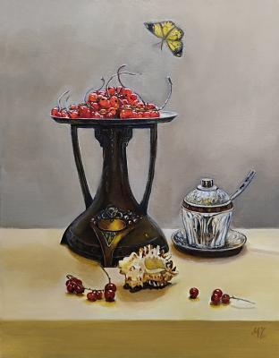 Still life with red currants. Zozoulia Maria