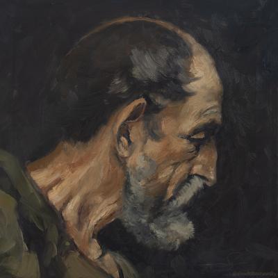 Etude of head an old man (Classical Art). Dobrotvorskiy Aleksey