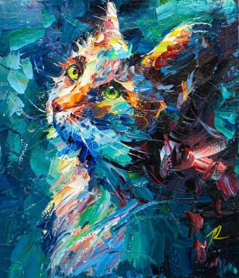 Curious Cat (Oil Painting On Canvas). Rodries Jose