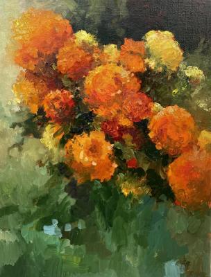Marigold flowers. August