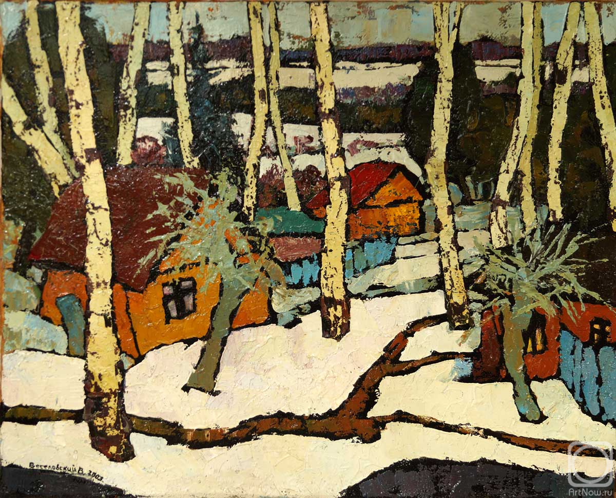 Veselovsky Valery. Snow and birches