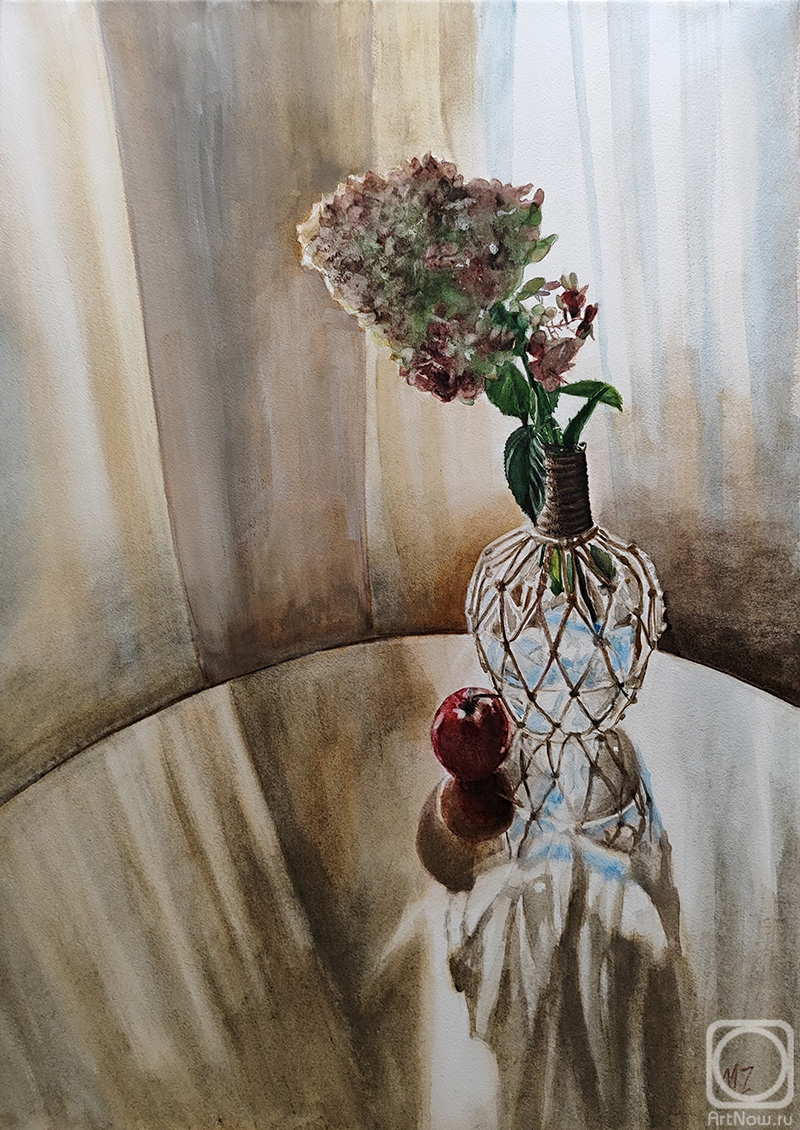 Zozoulia Maria. Still life with hydrangea