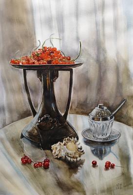 Still life with red currants. Zozoulia Maria