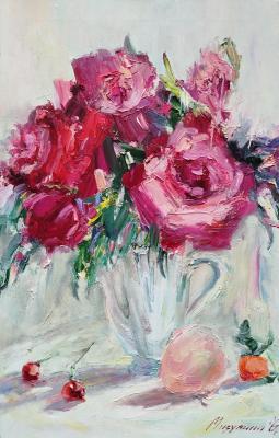 Peonies and fruits (Flowers And Coffee). Mizulina Olga