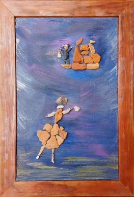 Unique Painting of sea stones Wall Decor Assol. Makarenko Lyudmila